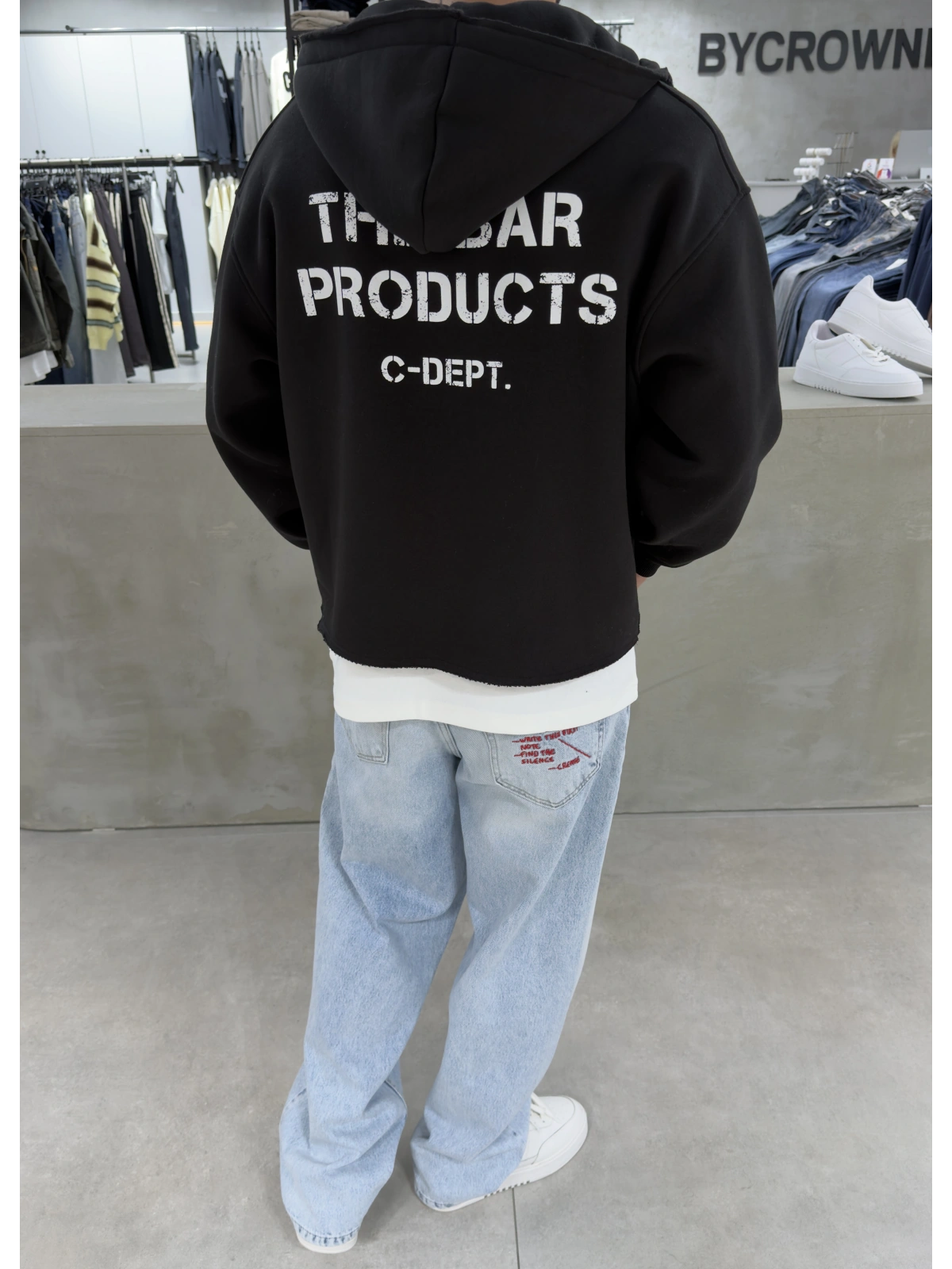 Siyah Craft Oversize Hırka