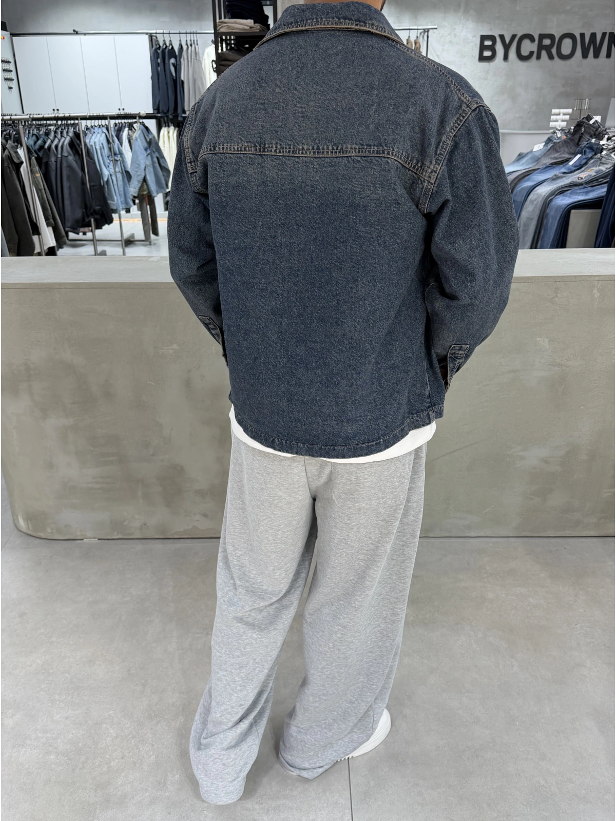 Koyu Mavi Premium Oversize Denim Ceket