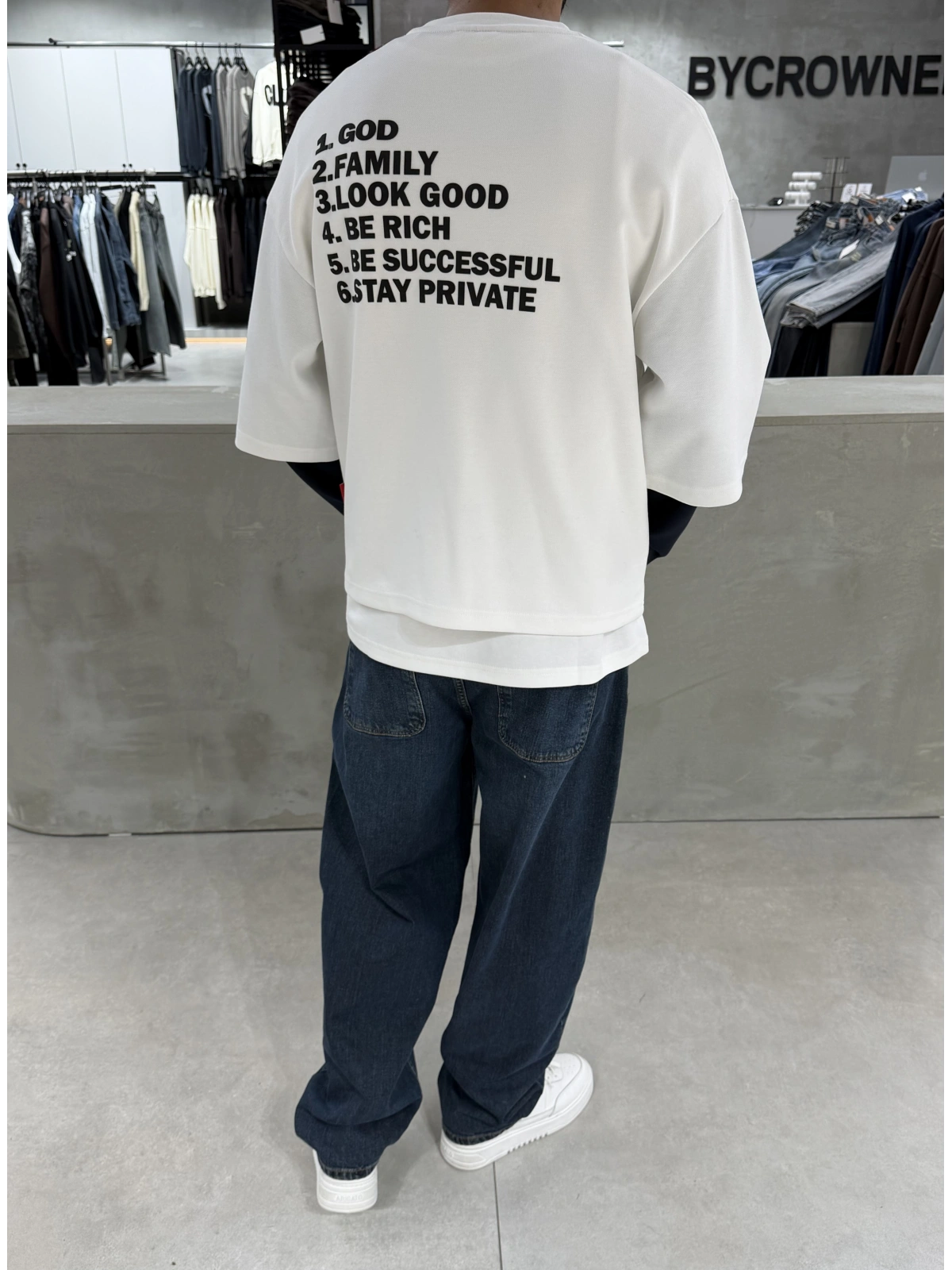 Beyaz Mind 6 Oversize Sweat