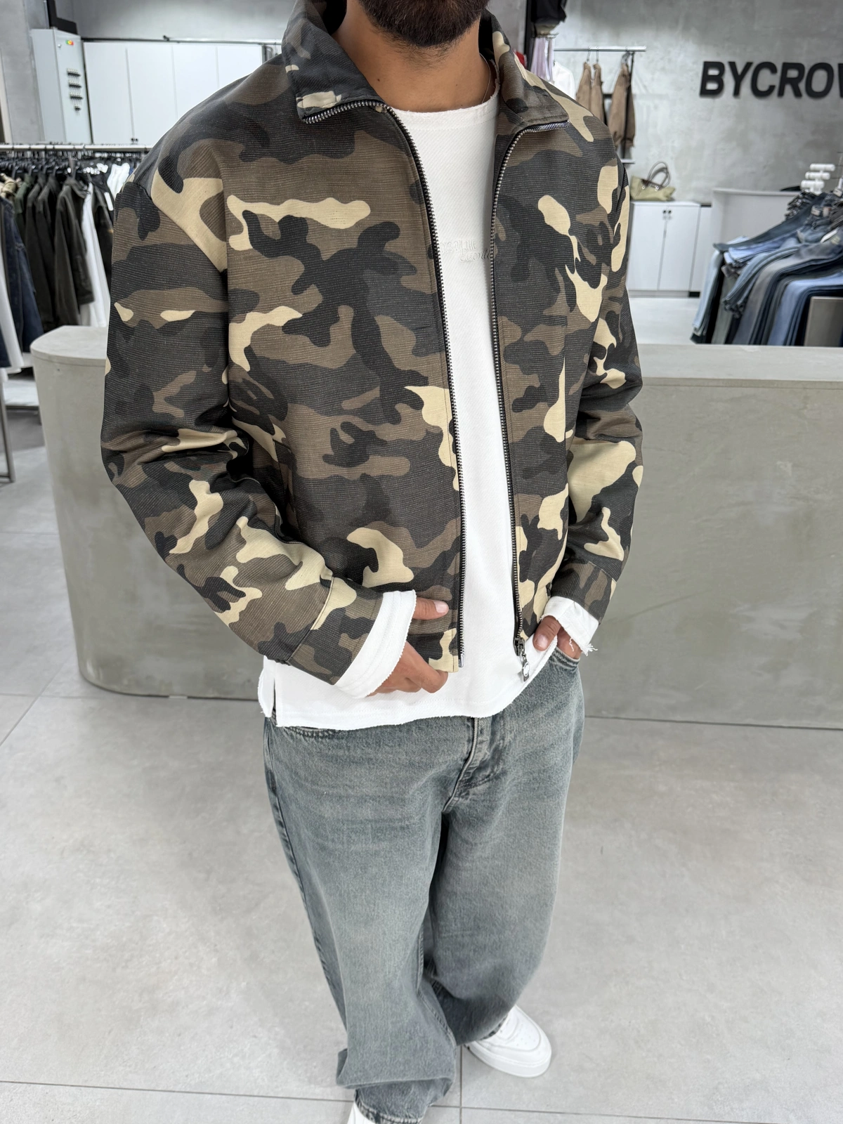 Kamuflaj Premium Oversize Ceket