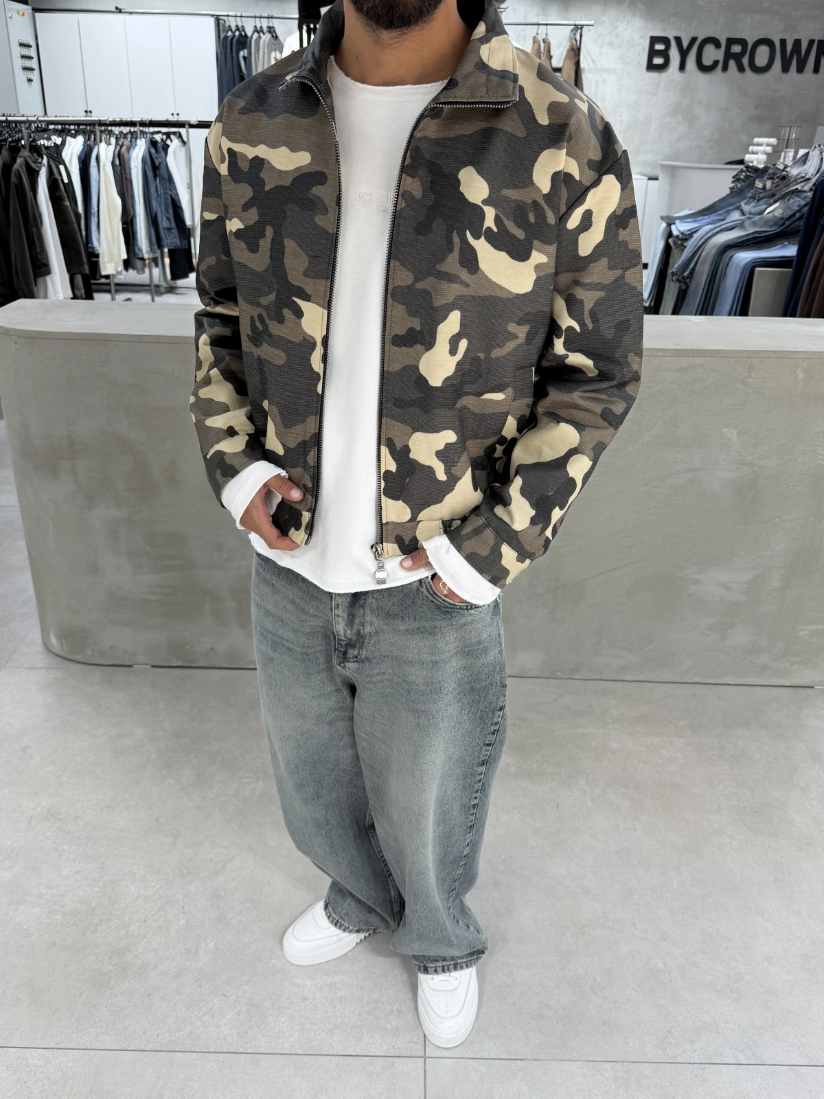 Kamuflaj Premium Oversize Ceket