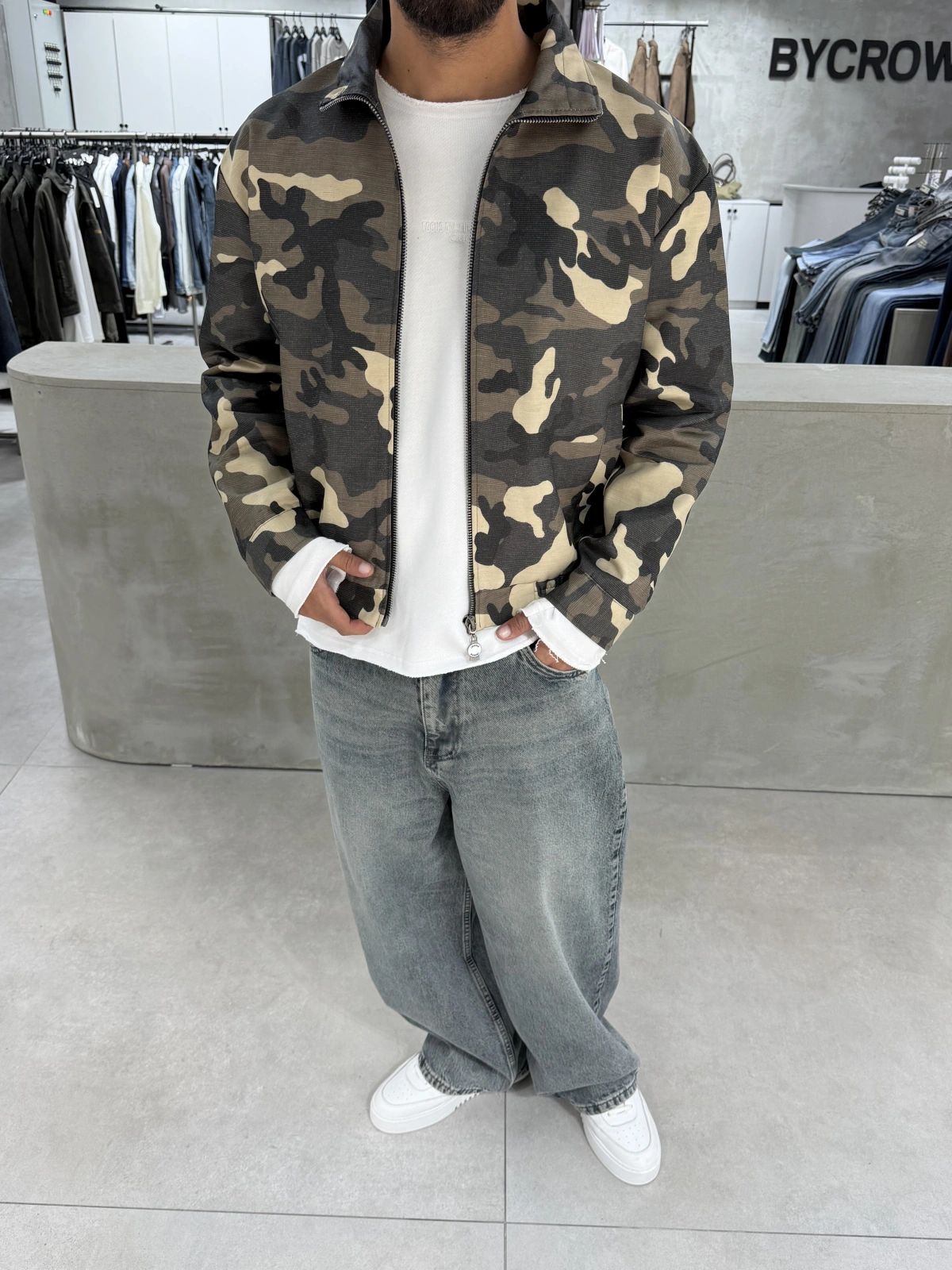 Kamuflaj Premium Oversize Ceket