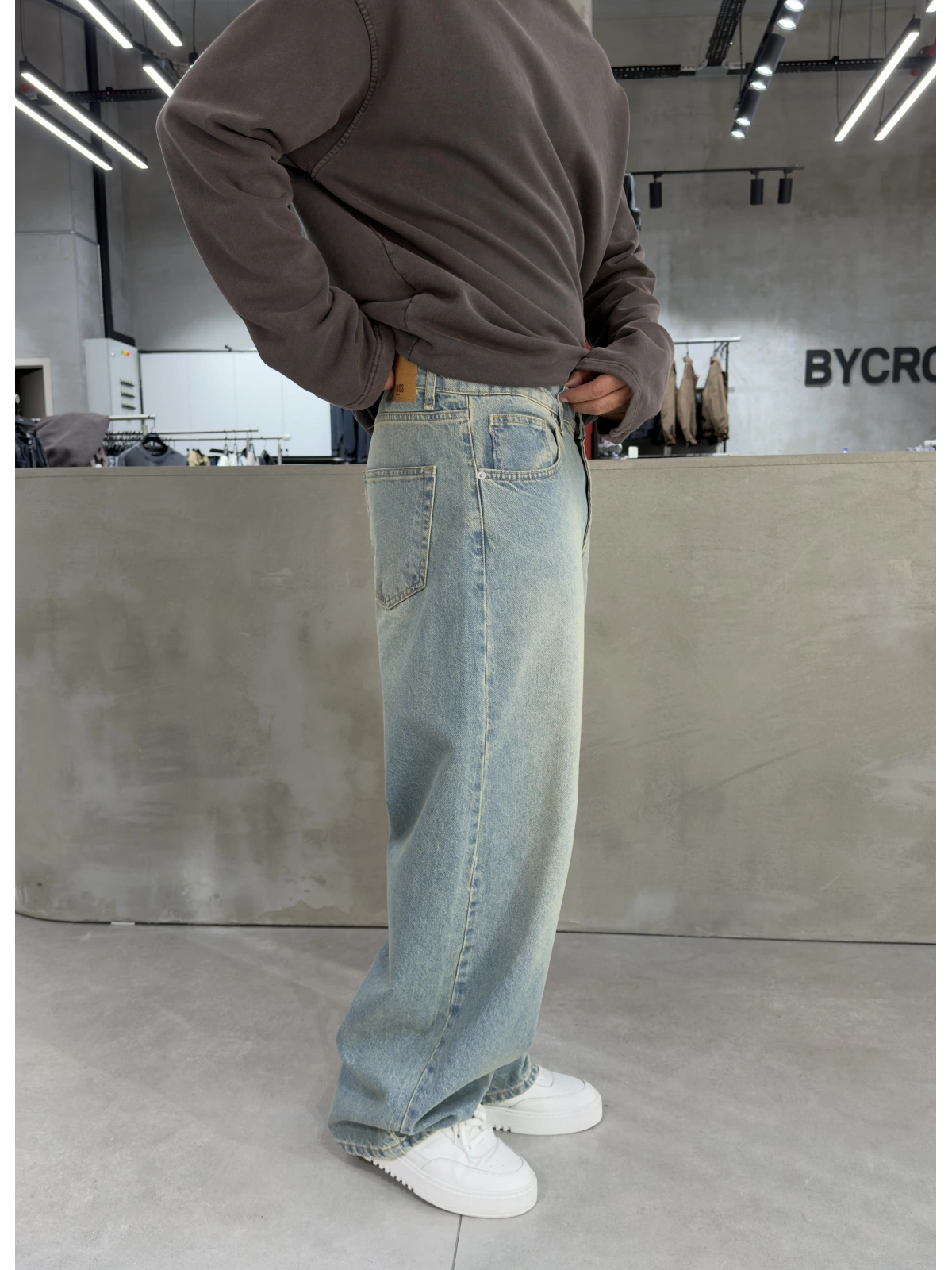 Buz Mavi Life Eskitme Bol Kalıp Baggy Jean