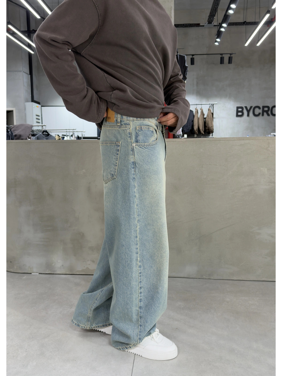 Buz Mavi Life Eskitme Bol Kalıp Baggy Jean