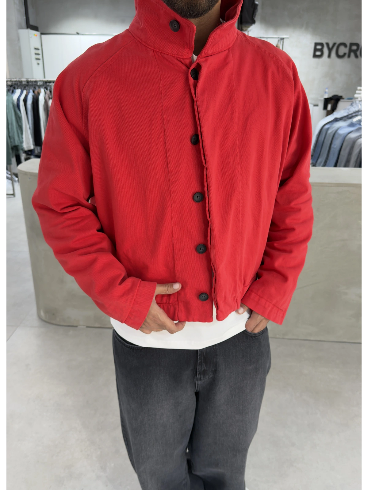 Kırmızı Premium Coats Trençkot