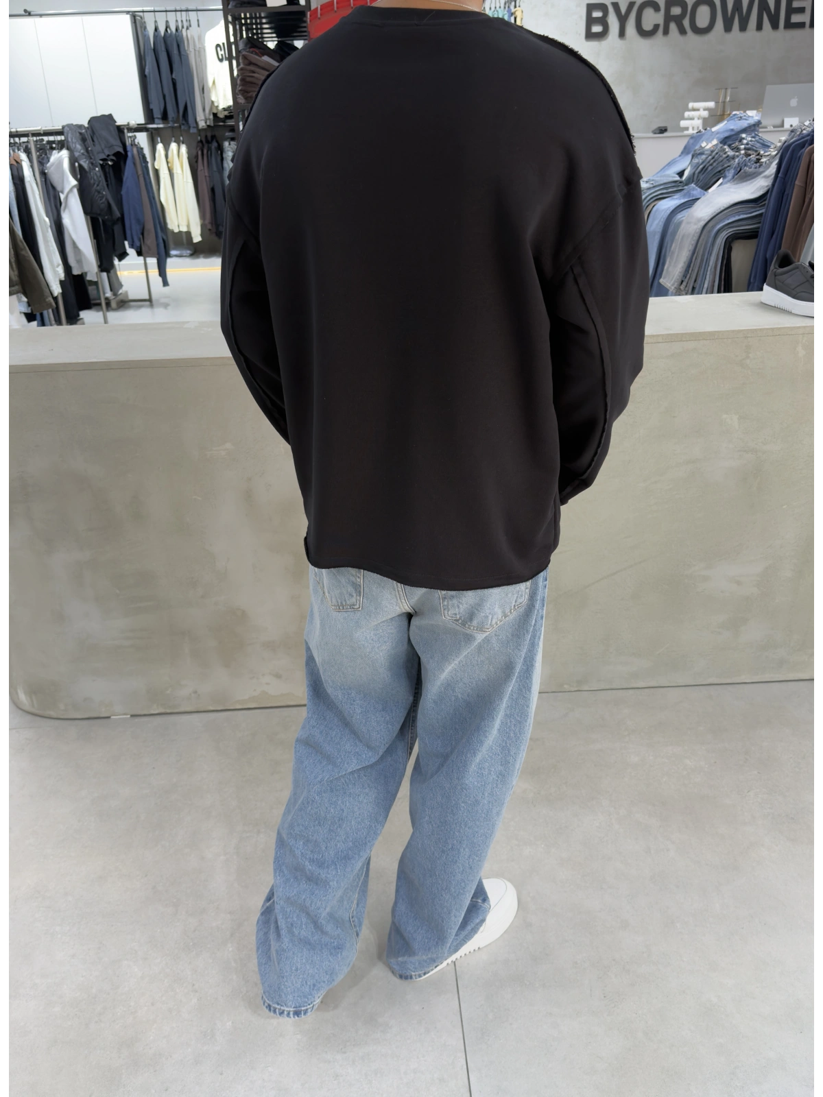 Antrasit Money Oversize Sweat