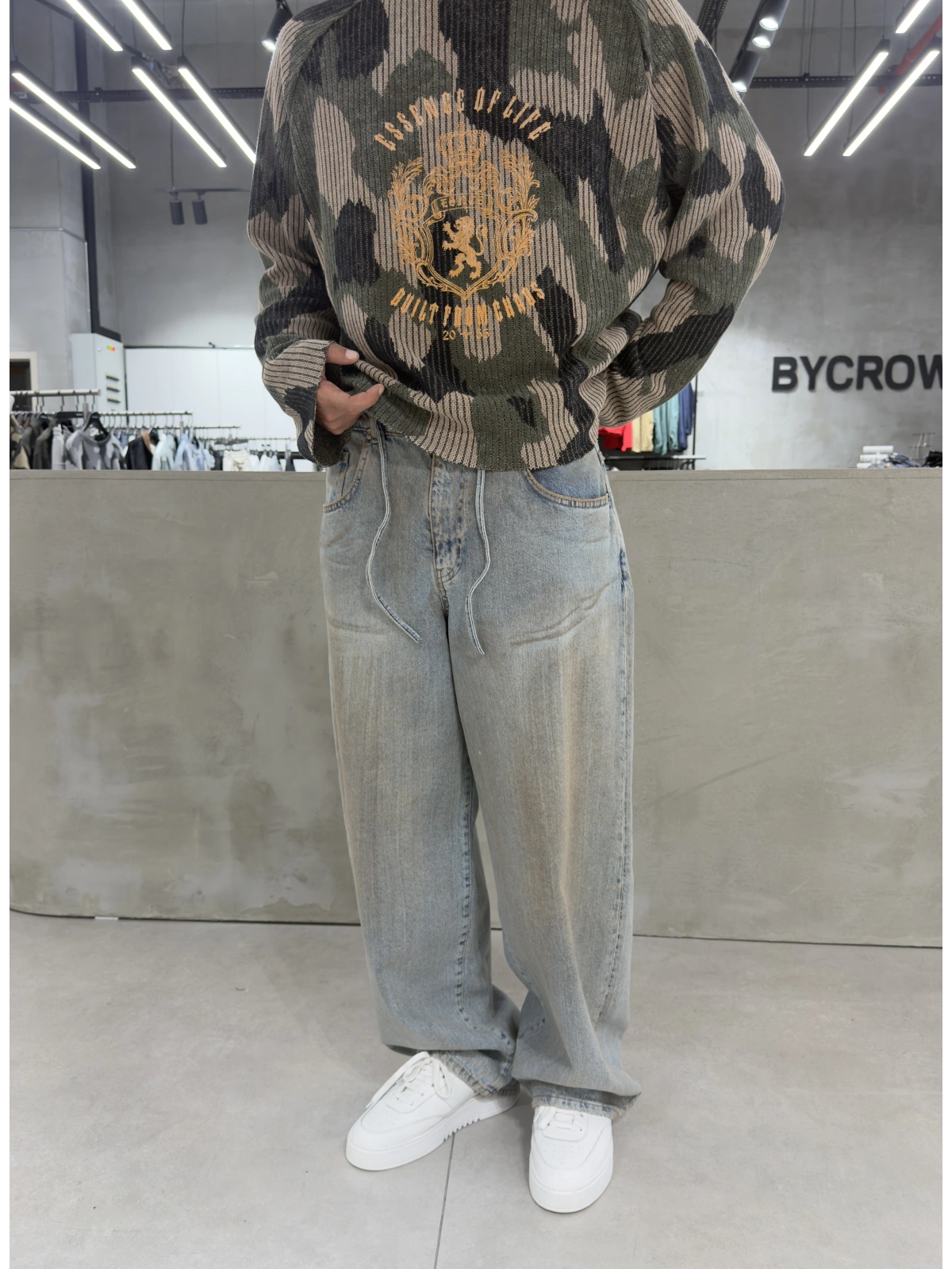 Mavi Vintage Pis Yıkamalı Baggy Jean