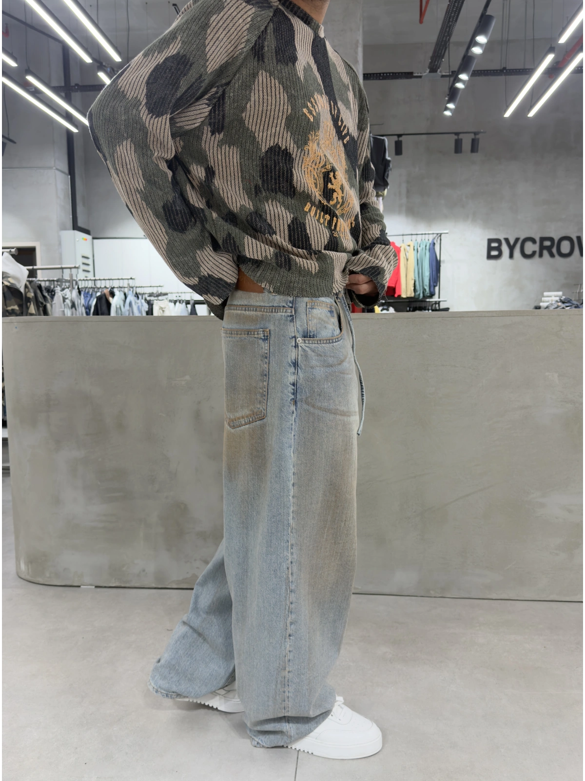 Mavi Vintage Pis Yıkamalı Baggy Jean
