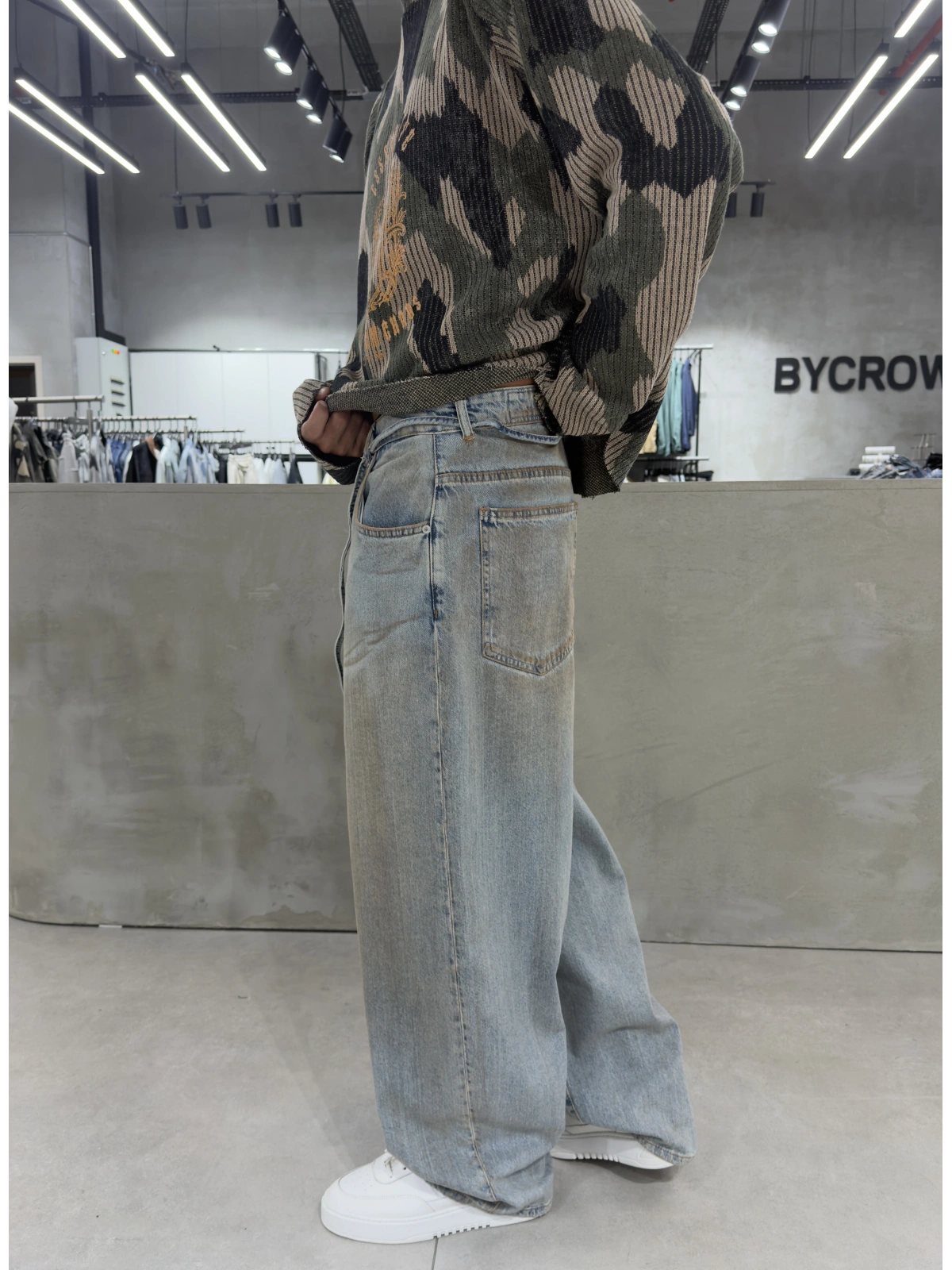 Mavi Vintage Pis Yıkamalı Baggy Jean