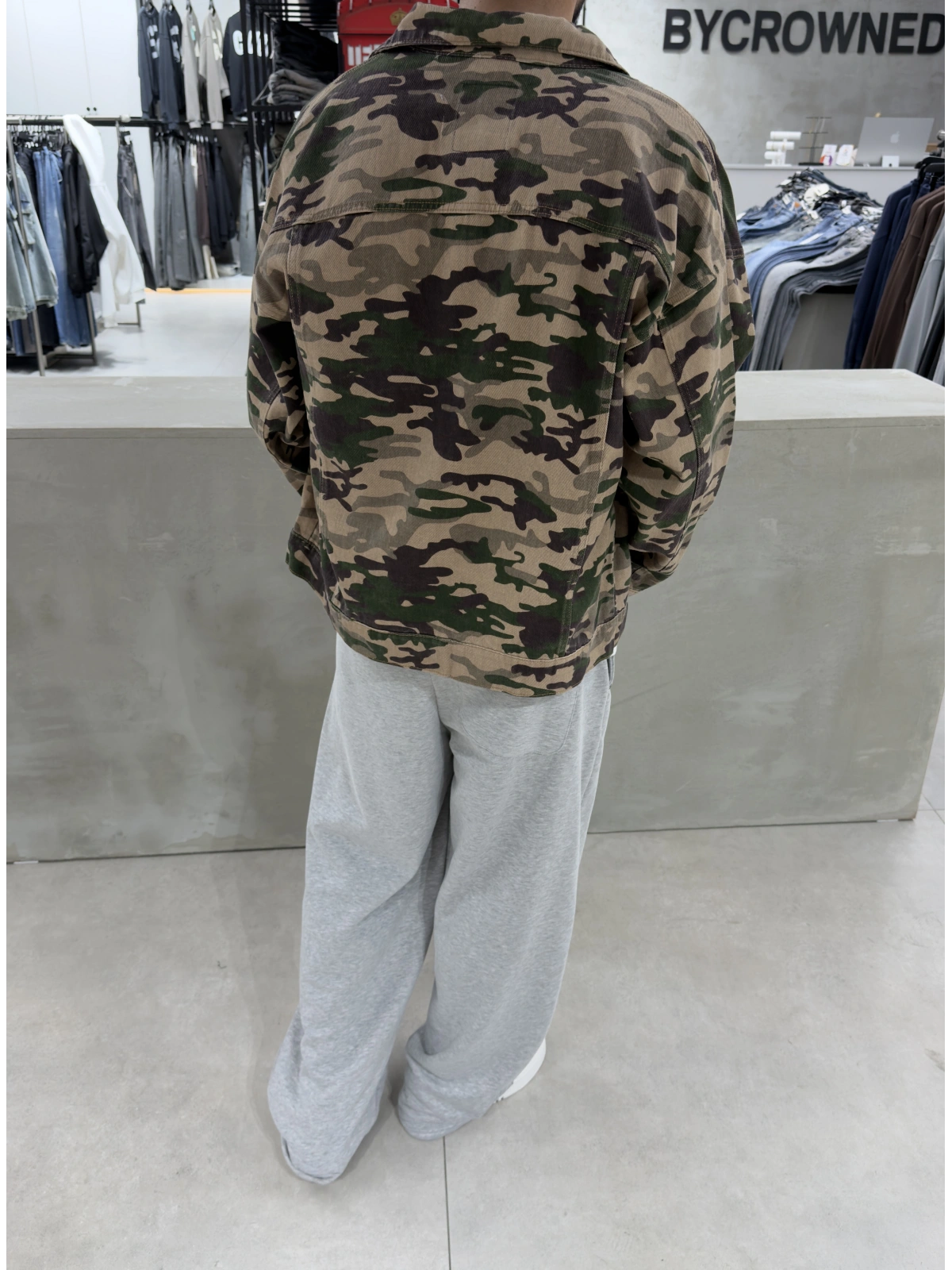 Kamuflaj Çift Cepli Denim Ceket