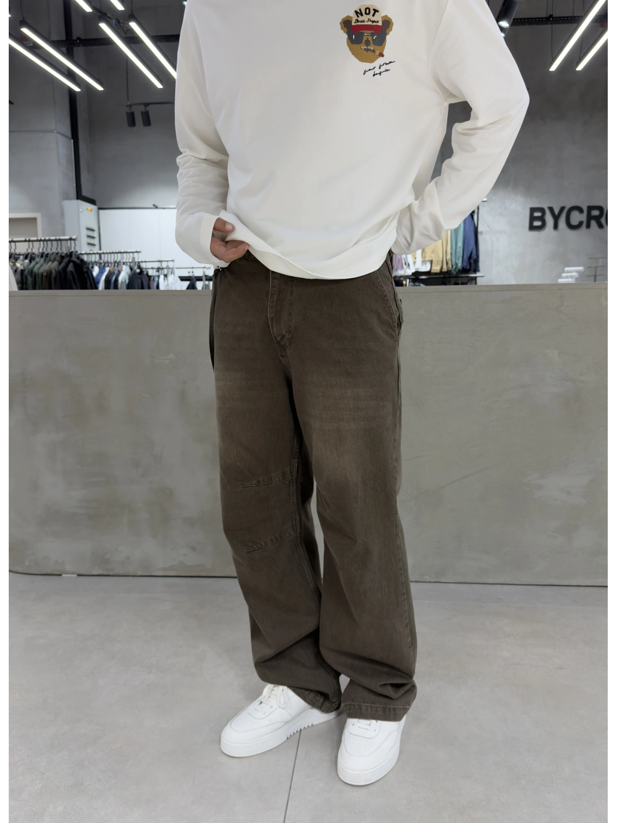 Kahve Premium Style Baggy Jean