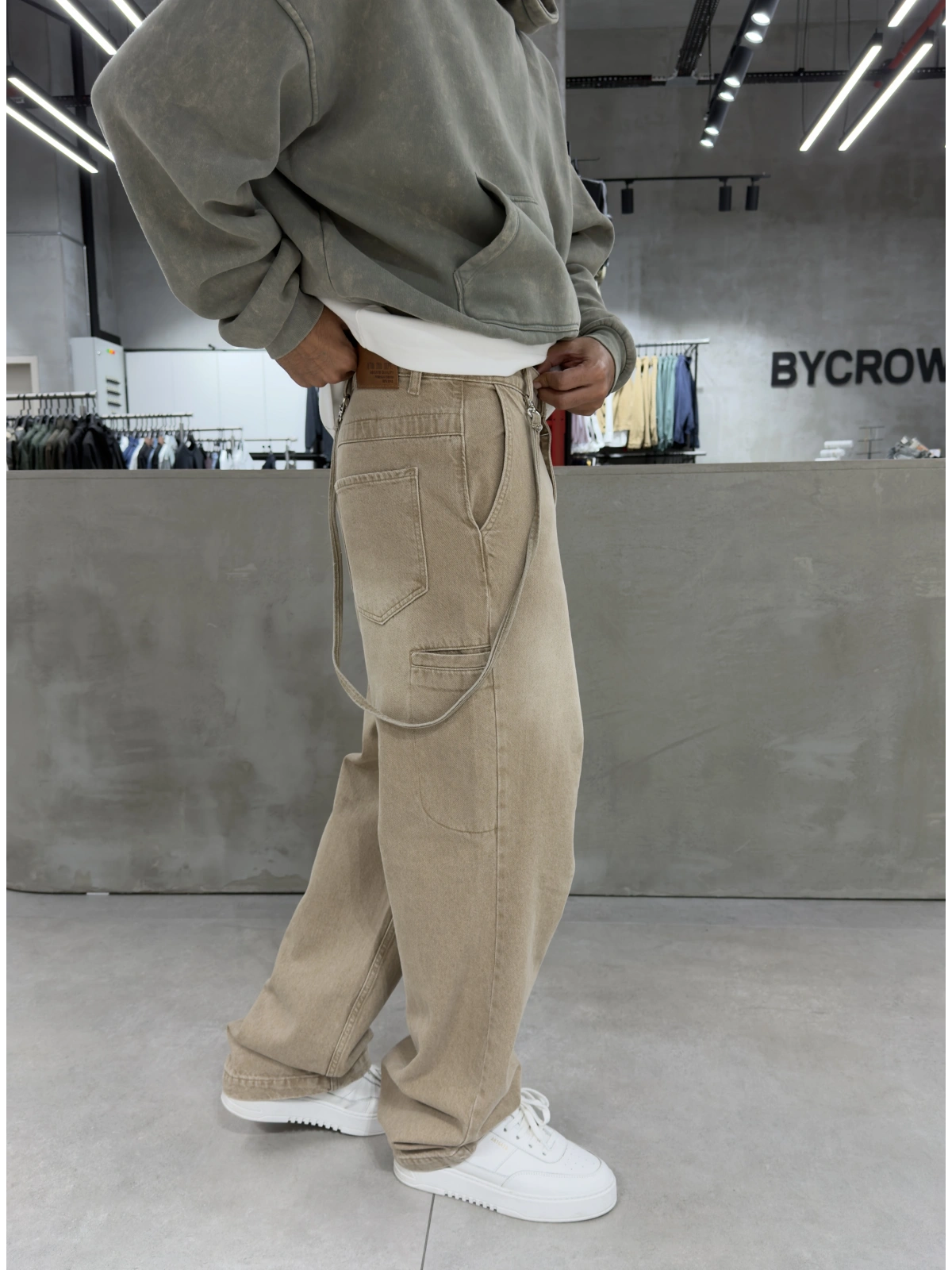 Bej Premium Style Baggy Jean