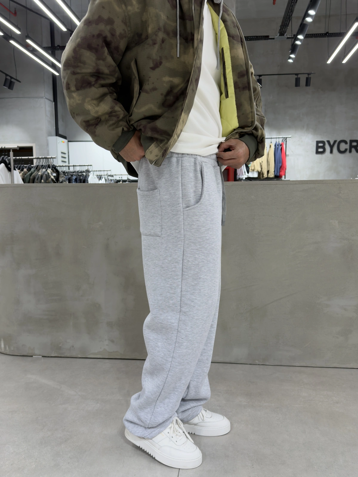 Gri Melange Loose Baggy Eşofman