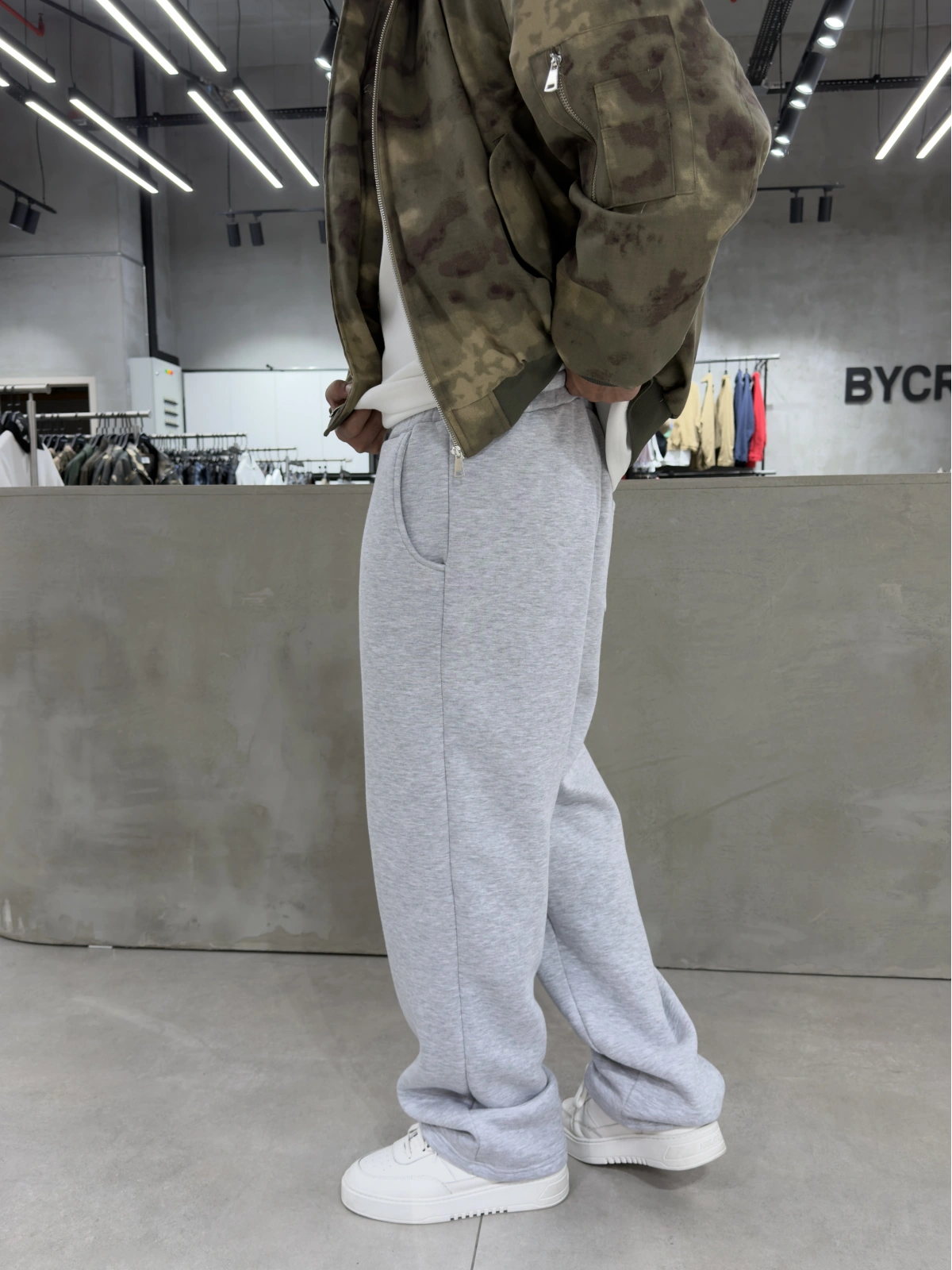 Gri Melange Loose Baggy Eşofman