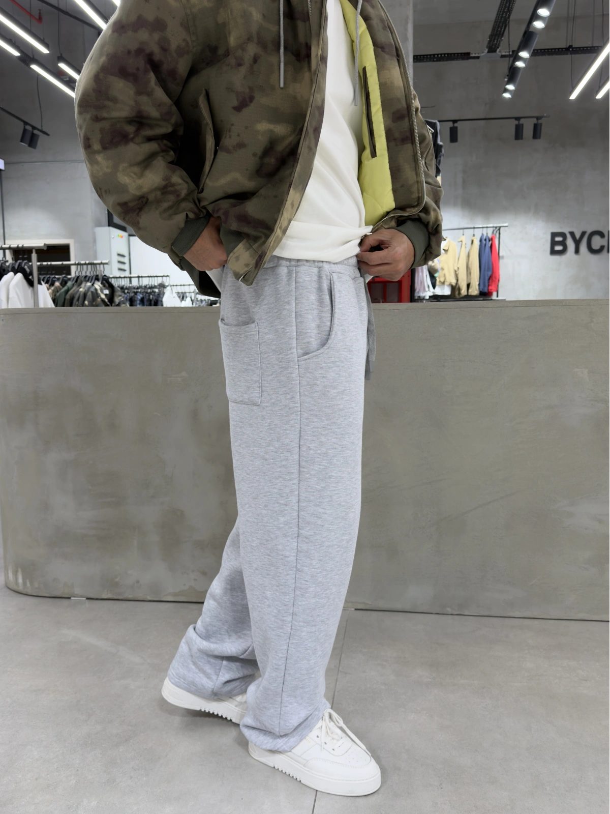 Gri Melange Loose Baggy Eşofman