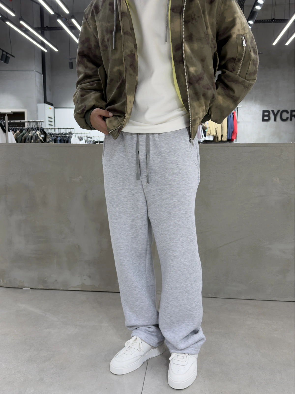 Gri Melange Loose Baggy Eşofman