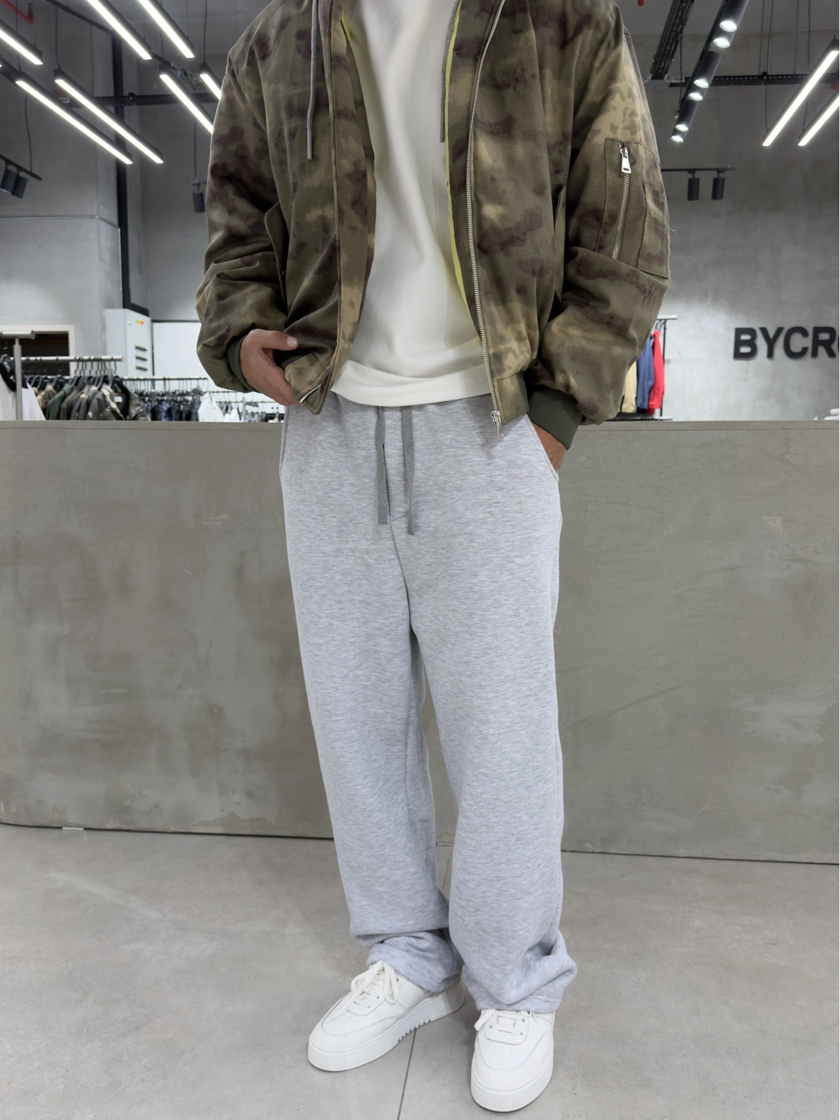 Gri Melange Loose Baggy Eşofman