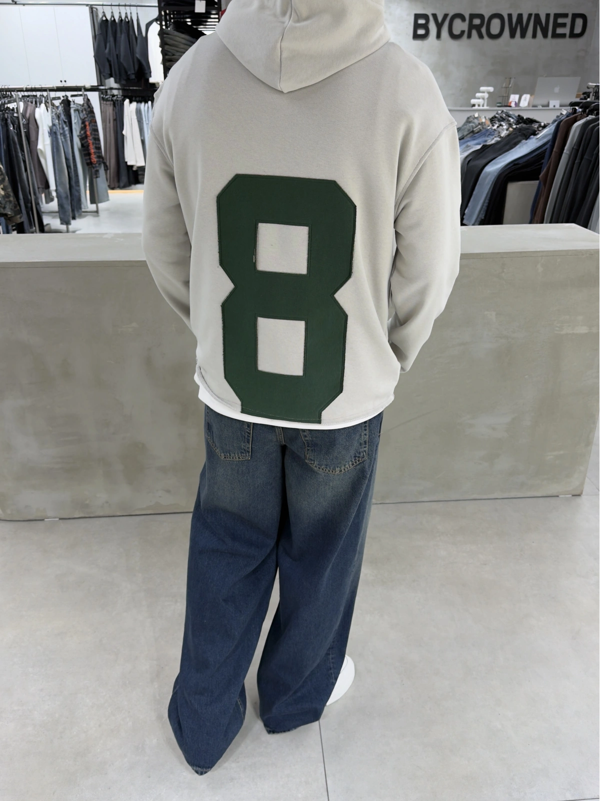 Ice Gri 08 Sırt Baskılı Sweatshirt