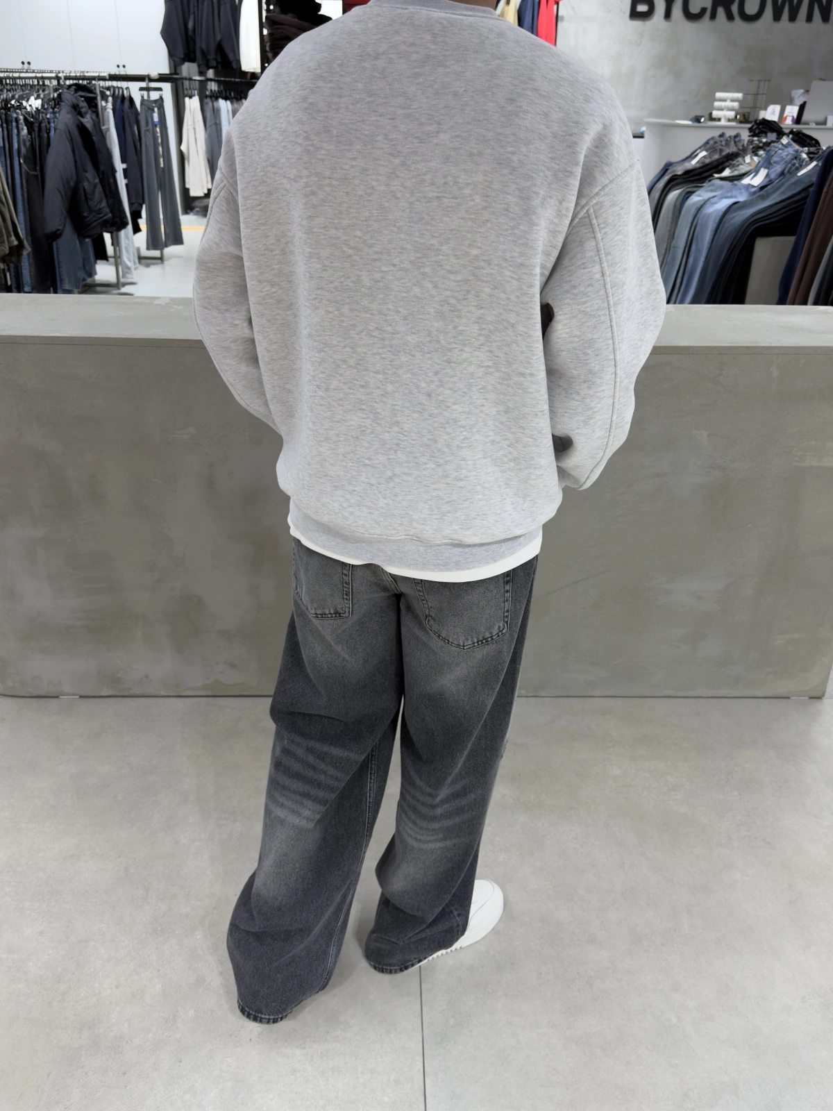 Gri 86 Kamuflaj Oversize Sweat