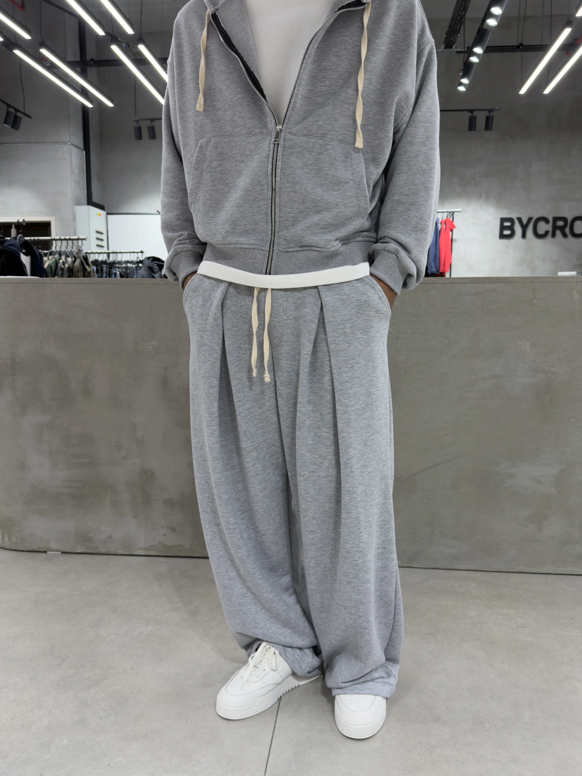 Gri Melange Premium Oversize Eşofman Takım