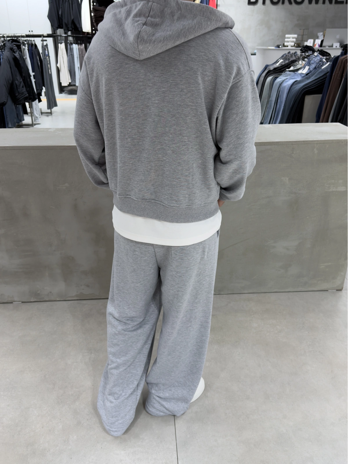 Gri Melange Premium Oversize Eşofman Takım
