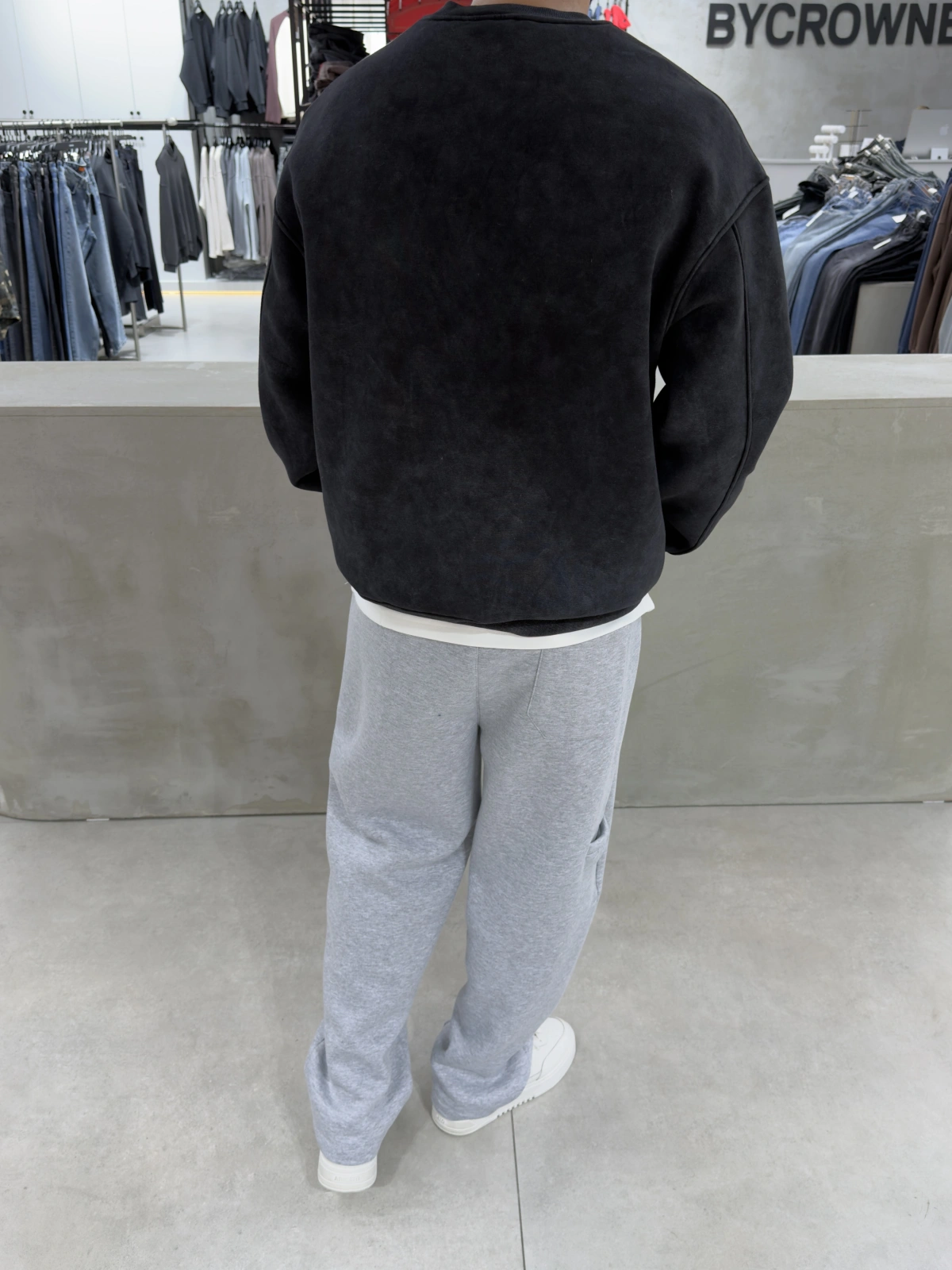 Siyah 86 Kamuflaj Oversize Sweat