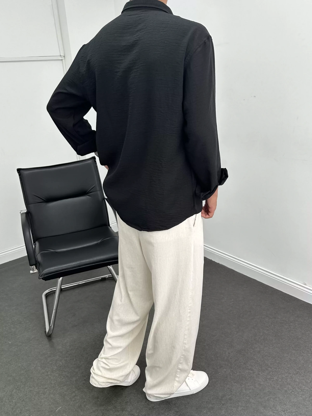 Siyah Premium Oversize Gömlek