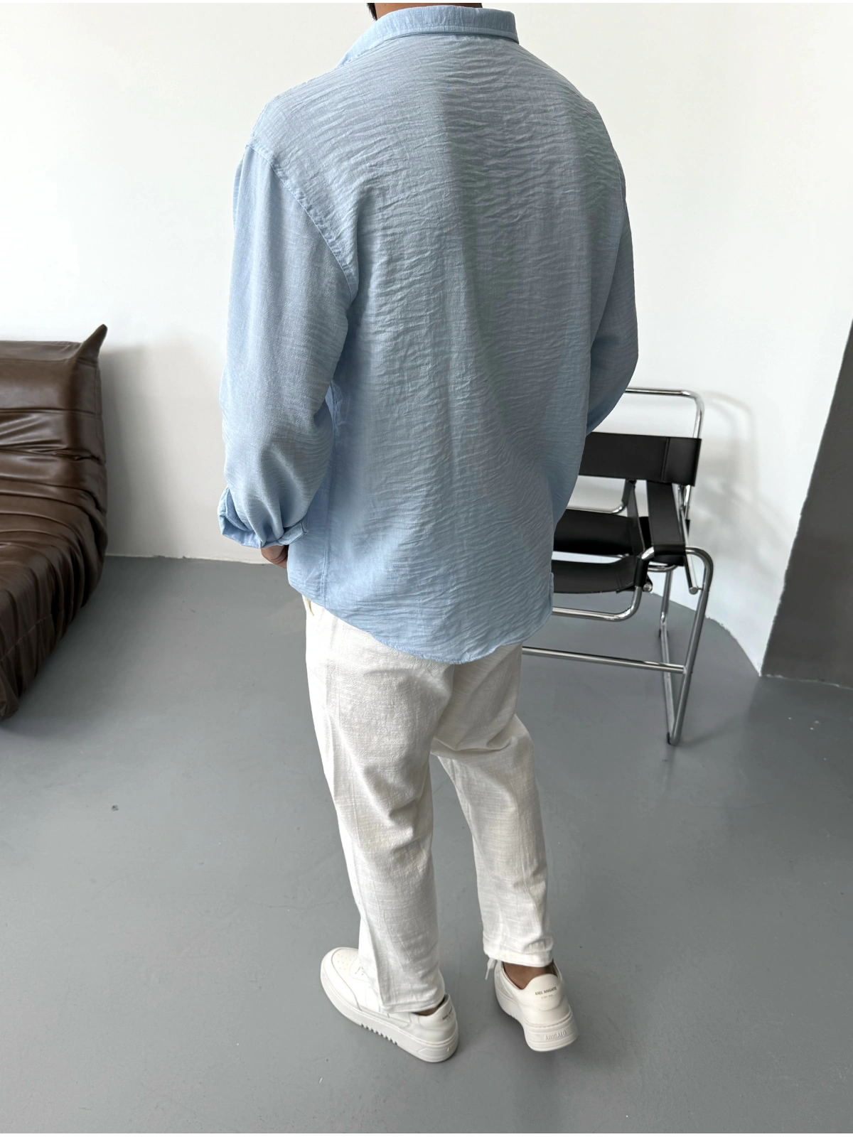 Bebe Mavi Premium Oversize Gömlek