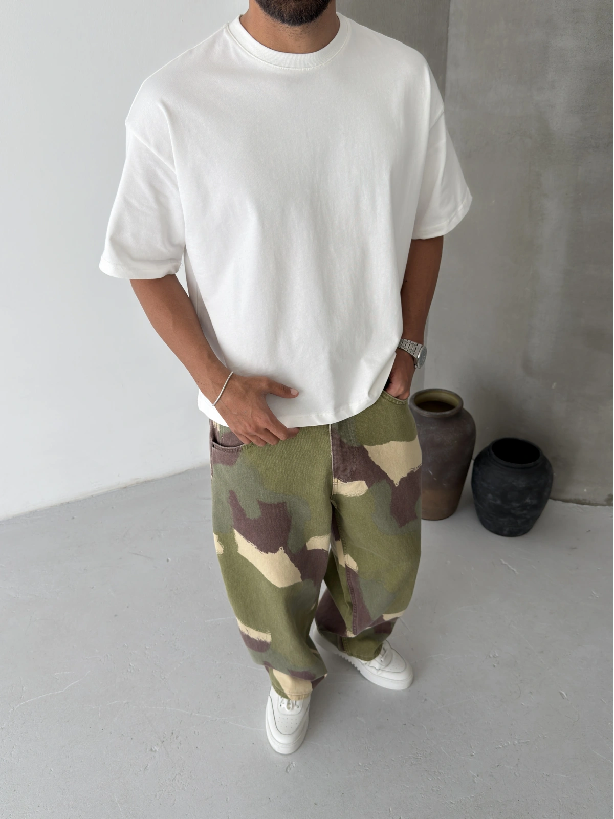 Beyaz Boxy Oversize T-shirt