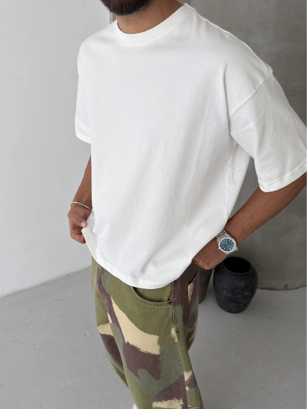 Beyaz Boxy Oversize T-shirt