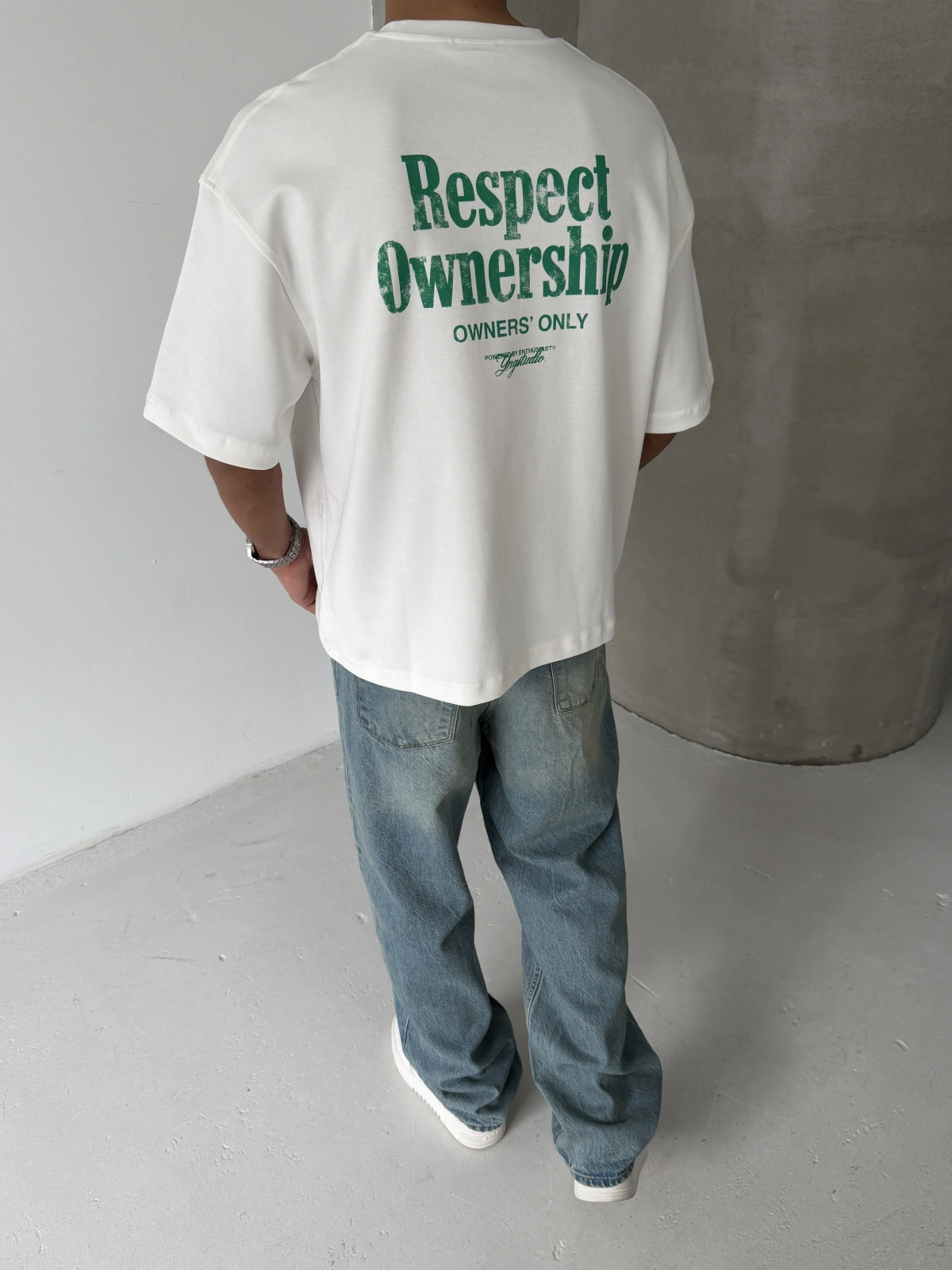 Beyaz Respect Oversize Tshirt