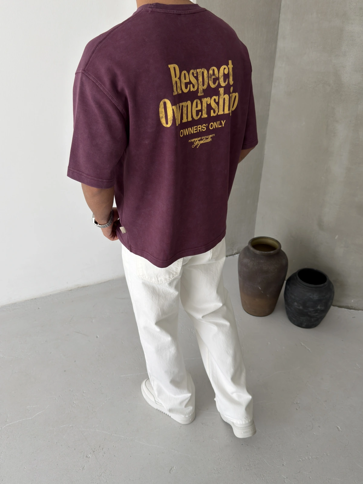 Bordo Respect Oversize T-shirt