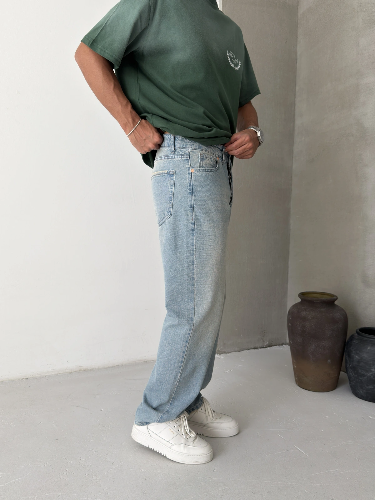 Buz Mavi Regular Baggy Jean