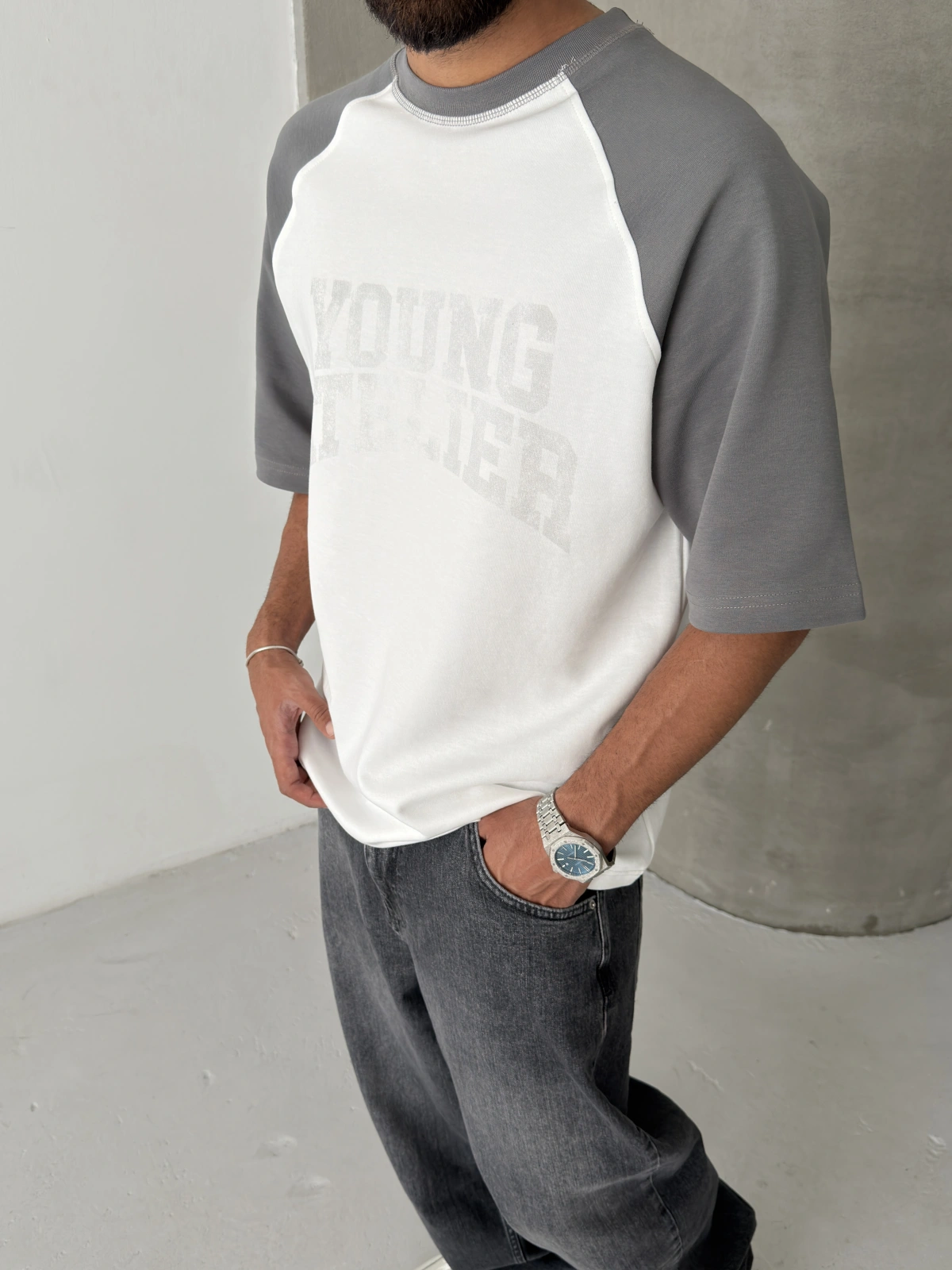 Gri Young Oversize T-shirt