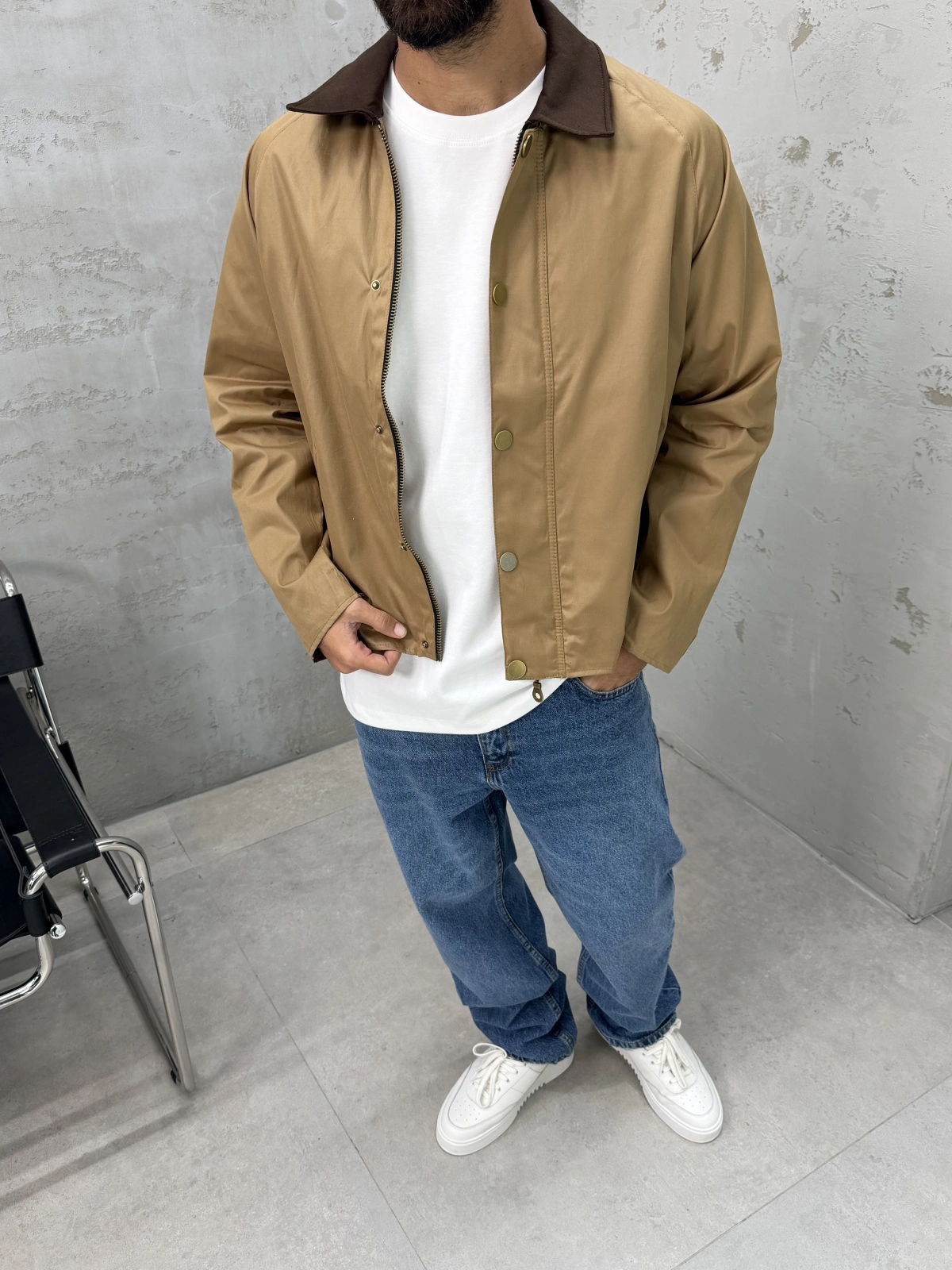 Hardal Oversize Yaka Detay Ceket