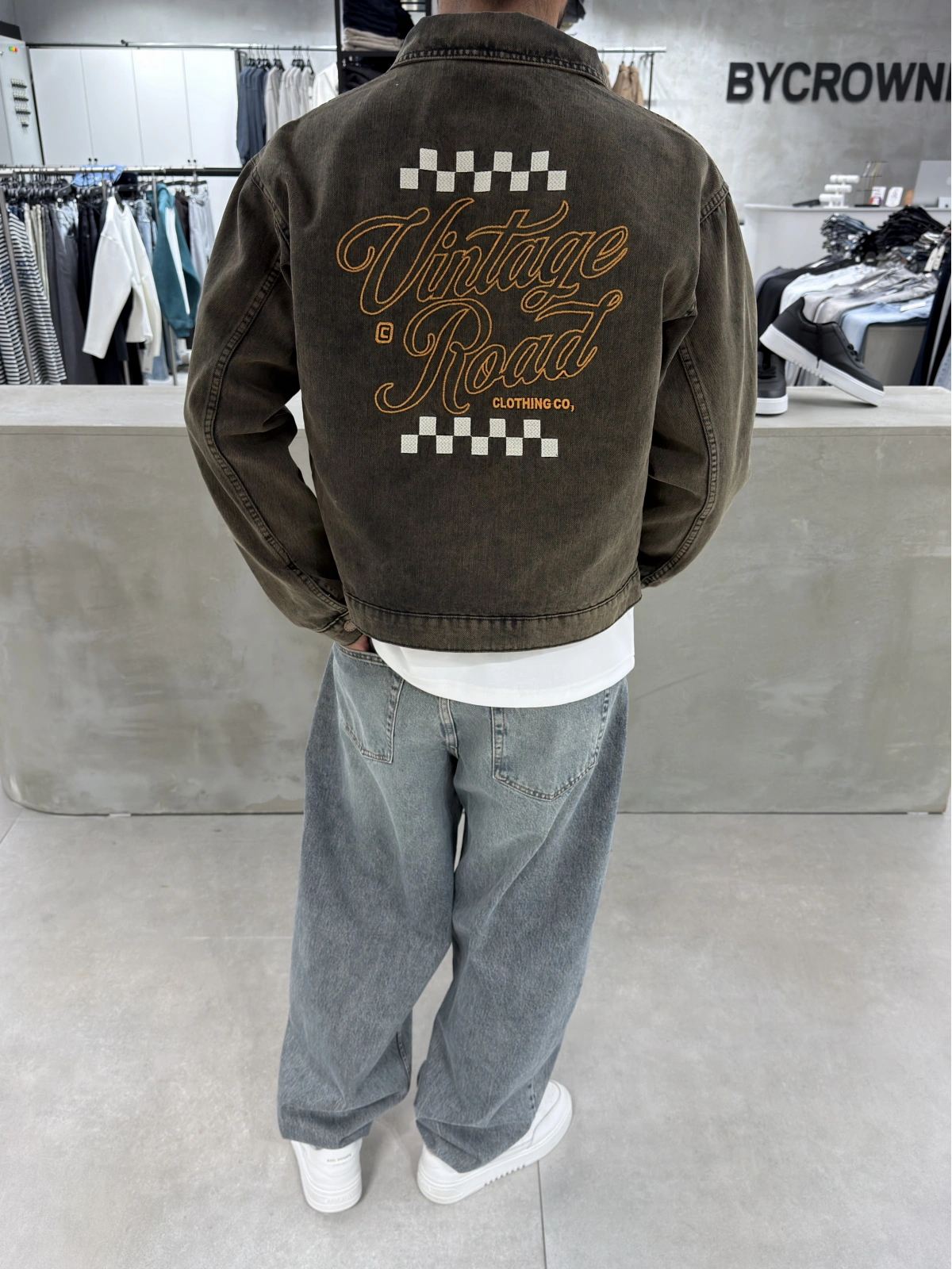 Kahve Premium Vintage Oversize Boxy Ceket