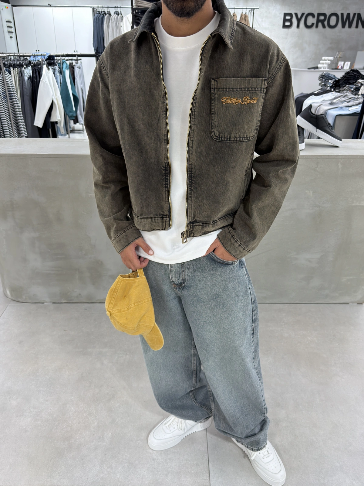 Kahve Premium Vintage Oversize Boxy Ceket