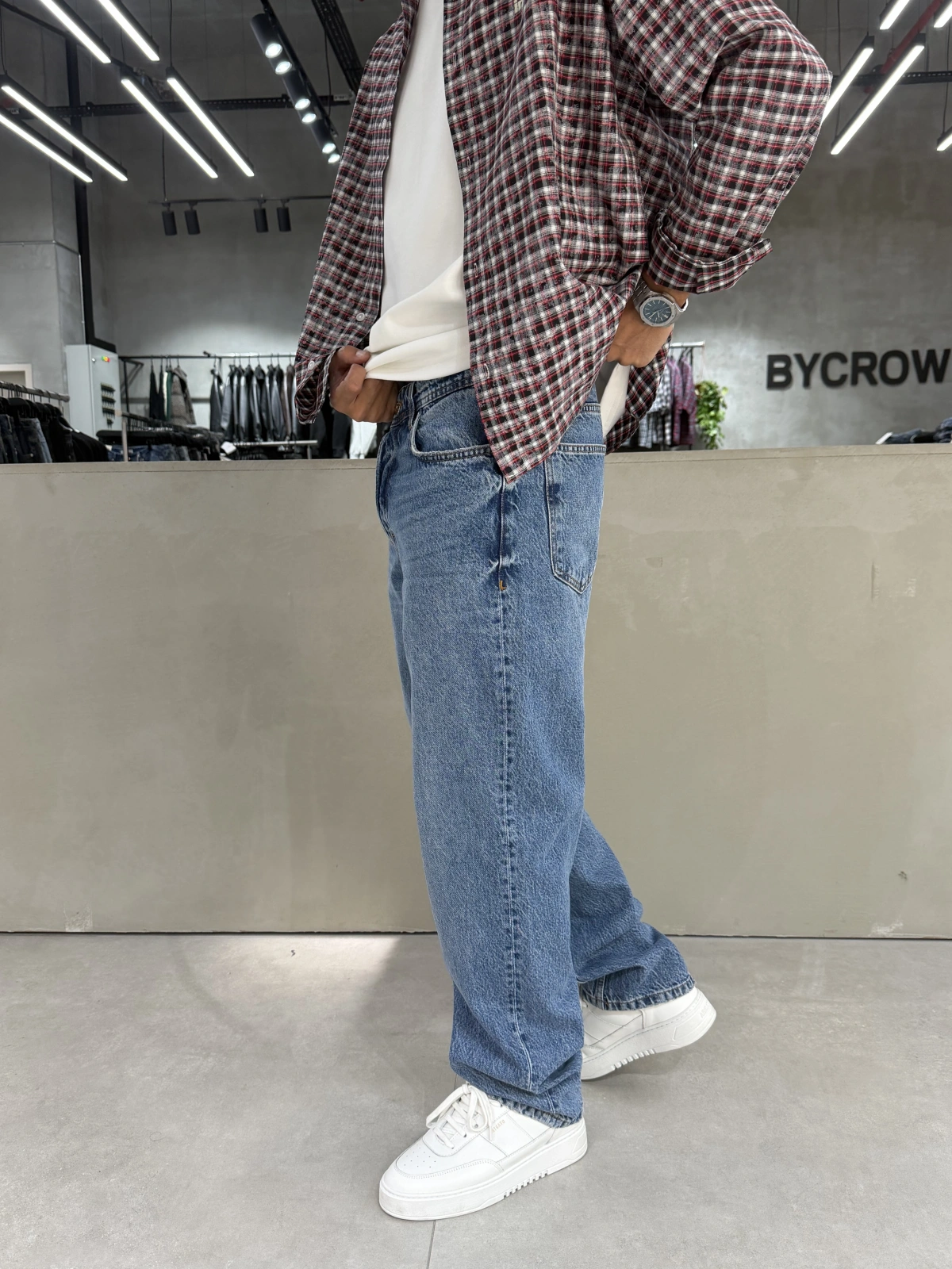 Mavi Aksesuar Detay Baggy Jean