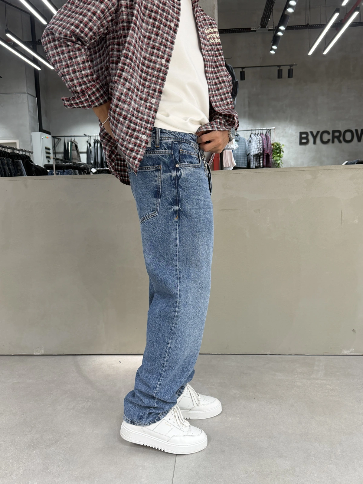 Mavi Aksesuar Detay Baggy Jean