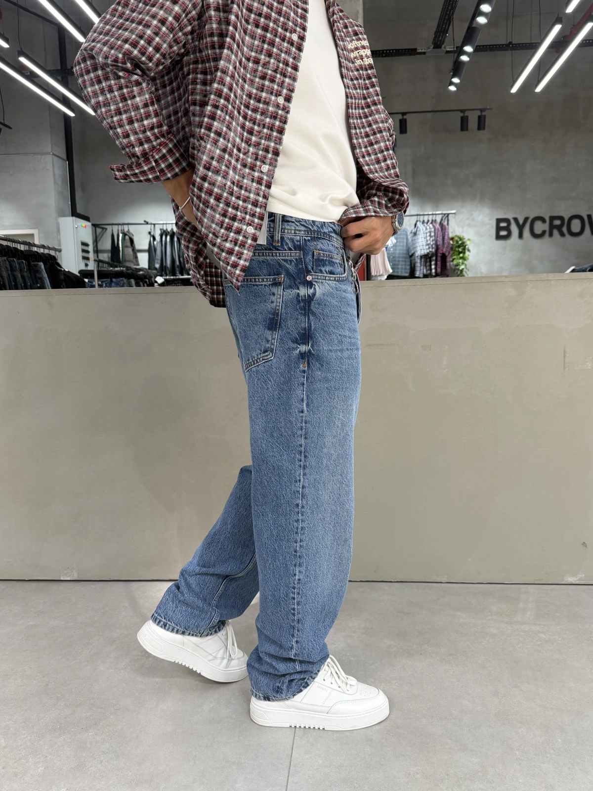 Mavi Aksesuar Detay Baggy Jean