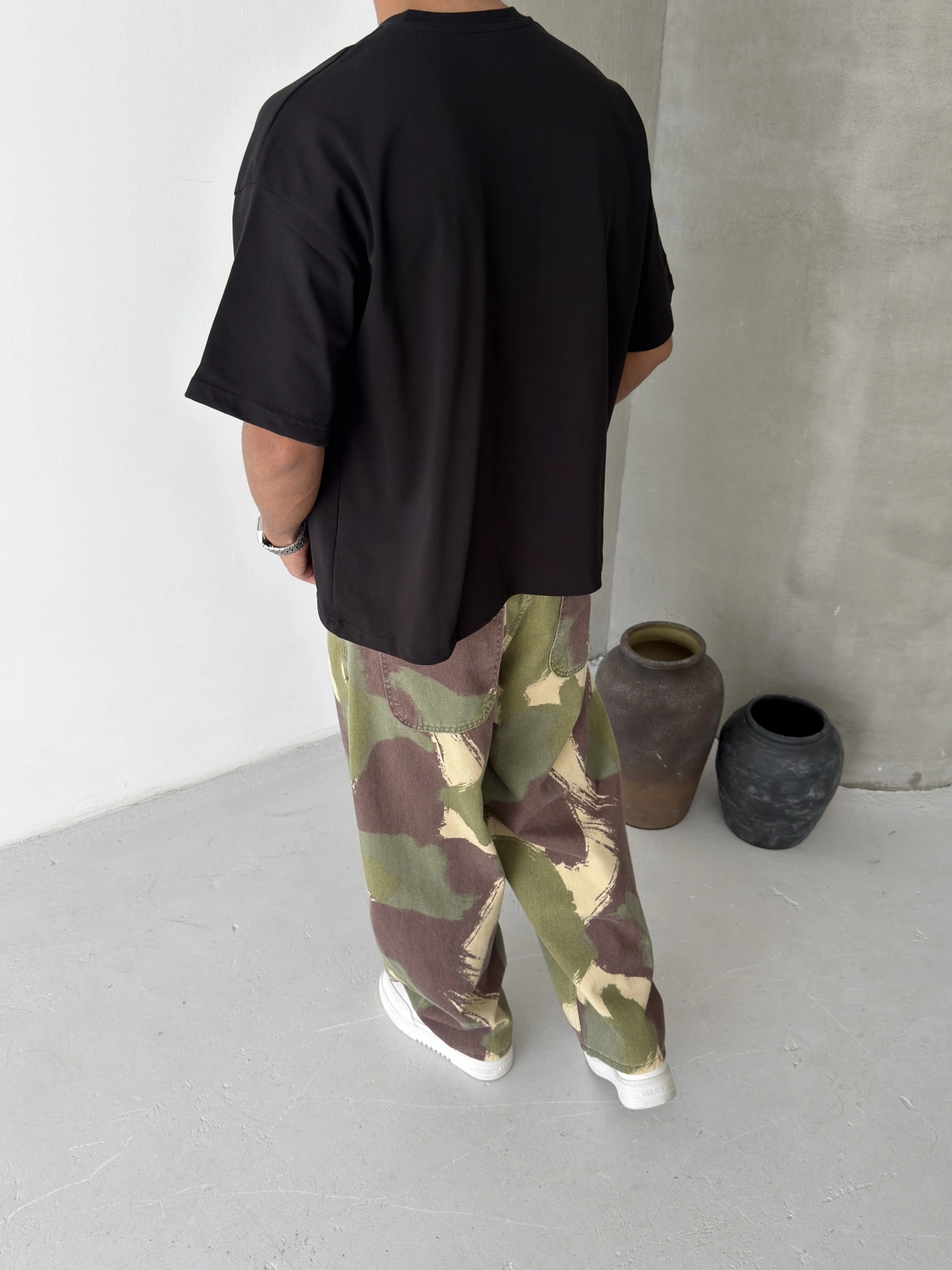 Siyah Boxy Oversize T-shirt