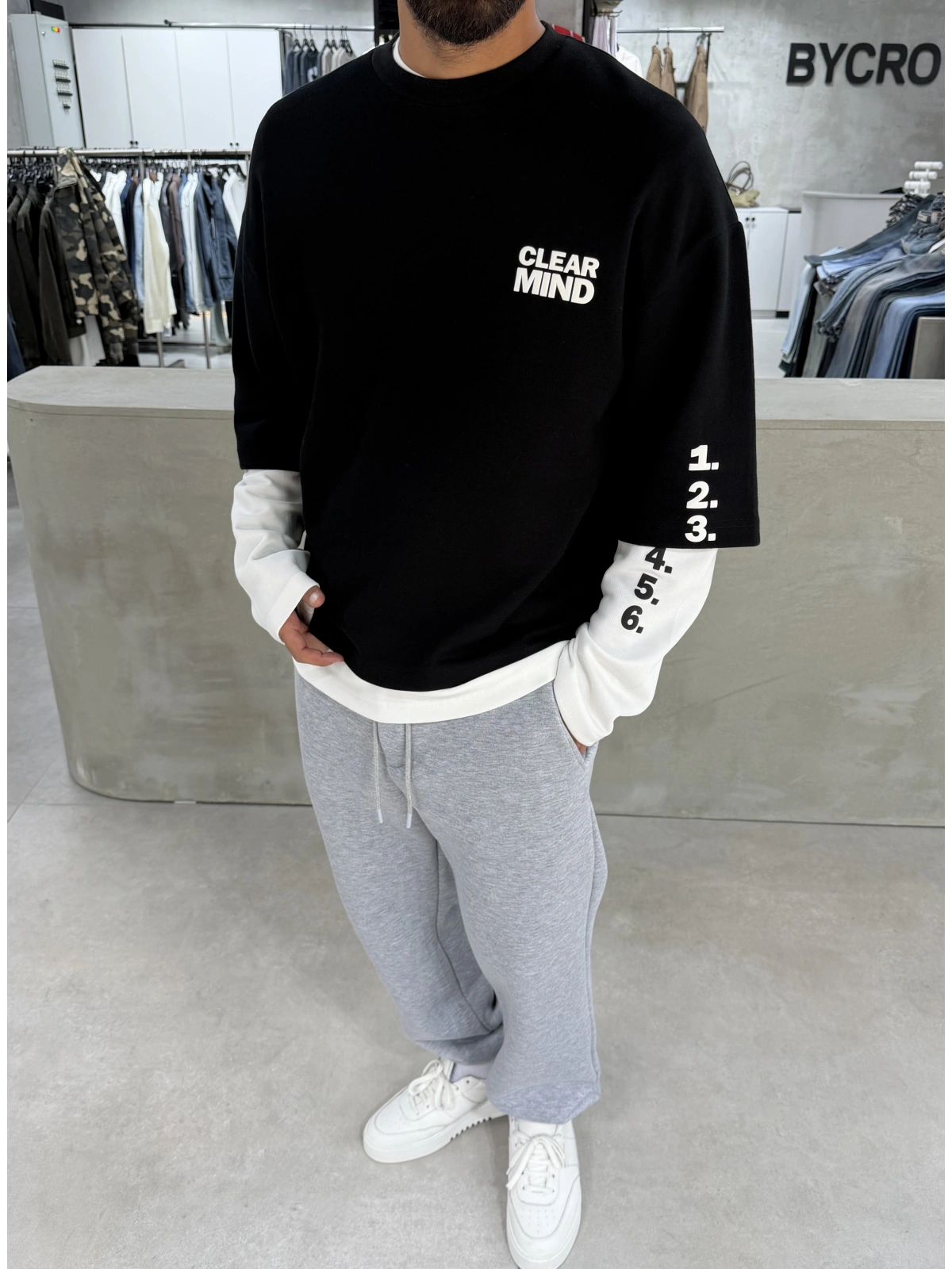 Siyah Mind 6 Oversize Sweat