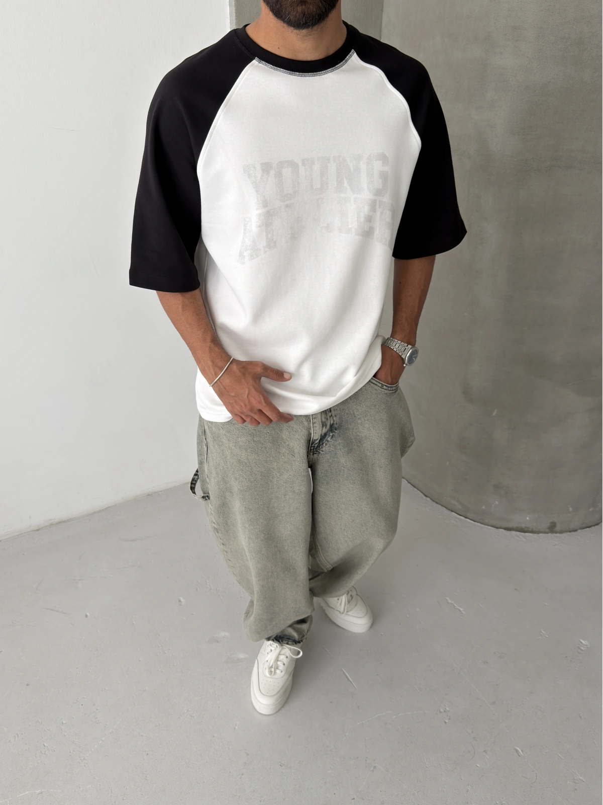 Siyah Young Oversize T-shirt