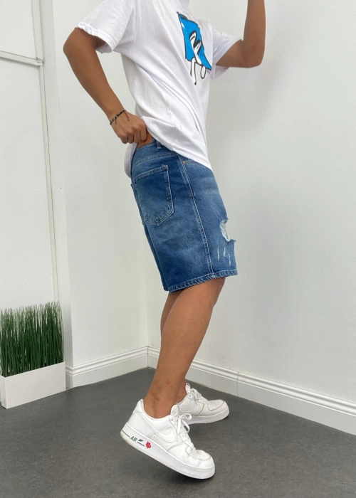 Bol Kalıp Denim Şort