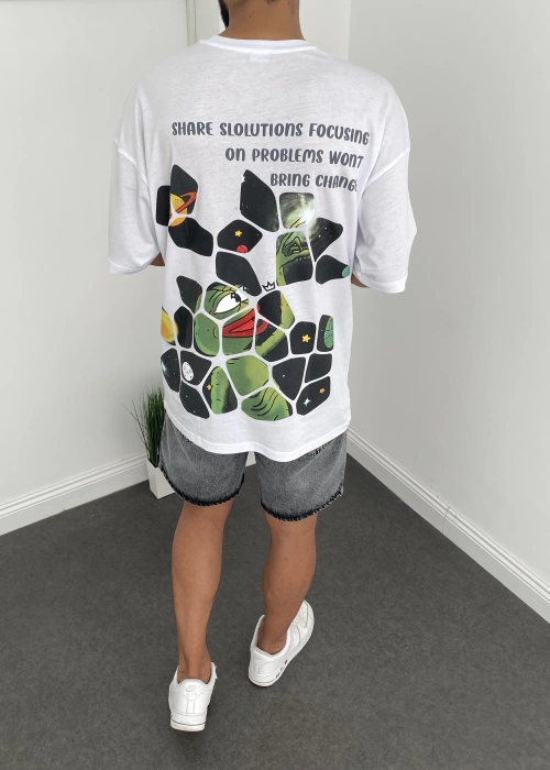 Energy Bol Kalıp Baskı Detaylı T-Shirt