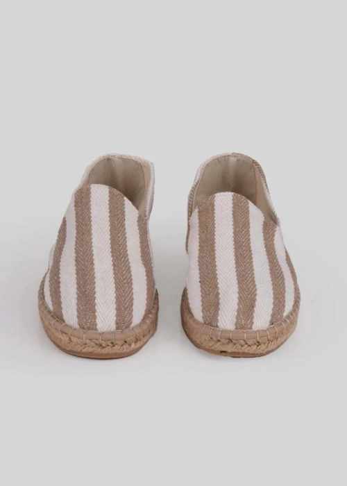 Espadril Bej Çizgi Detaylı Ayakkabı