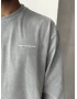 Gri Yıkamalı Kabartmalı Sweatshirt