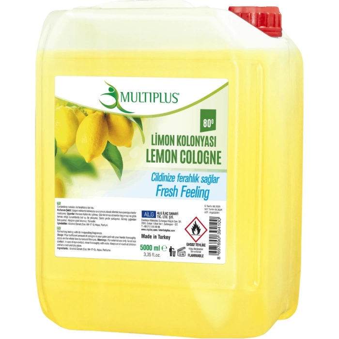 Multiplus 80 Derece Limon Kolonyası 5 LT