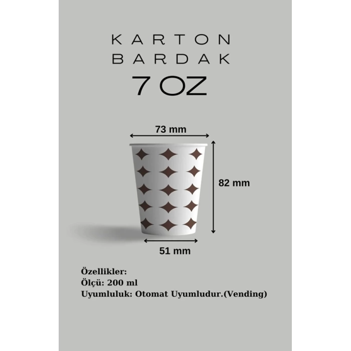 7 Oz Karton Bardak 100 Adet