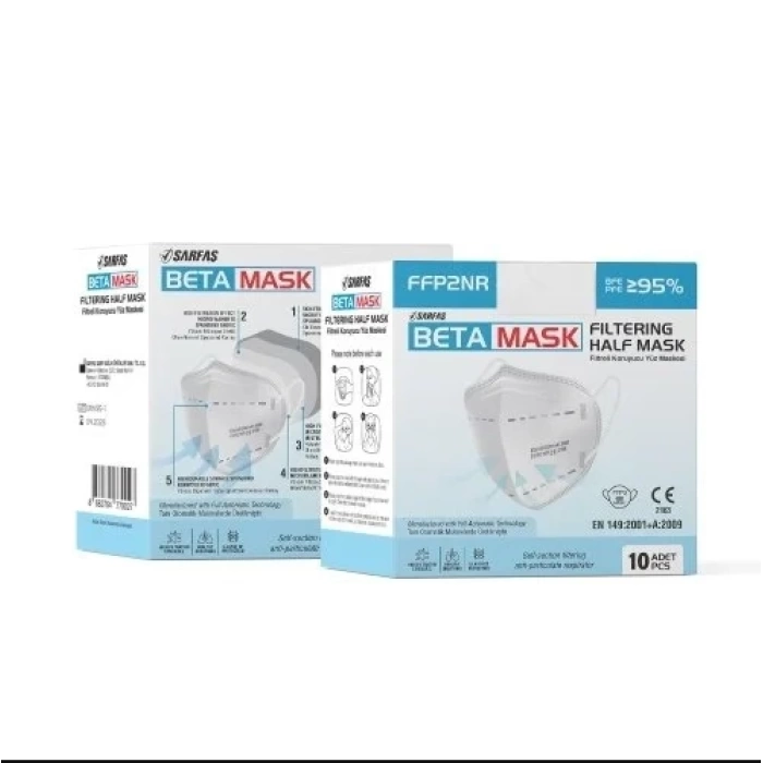 Beta Mask FFP2-F95 5 Katmanlı 10 lu Beyaz Maske